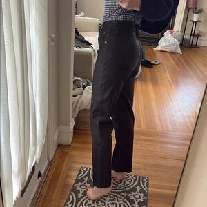 Rag and Bone women Black Leather pants